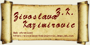 Živoslava Kazimirović vizit kartica